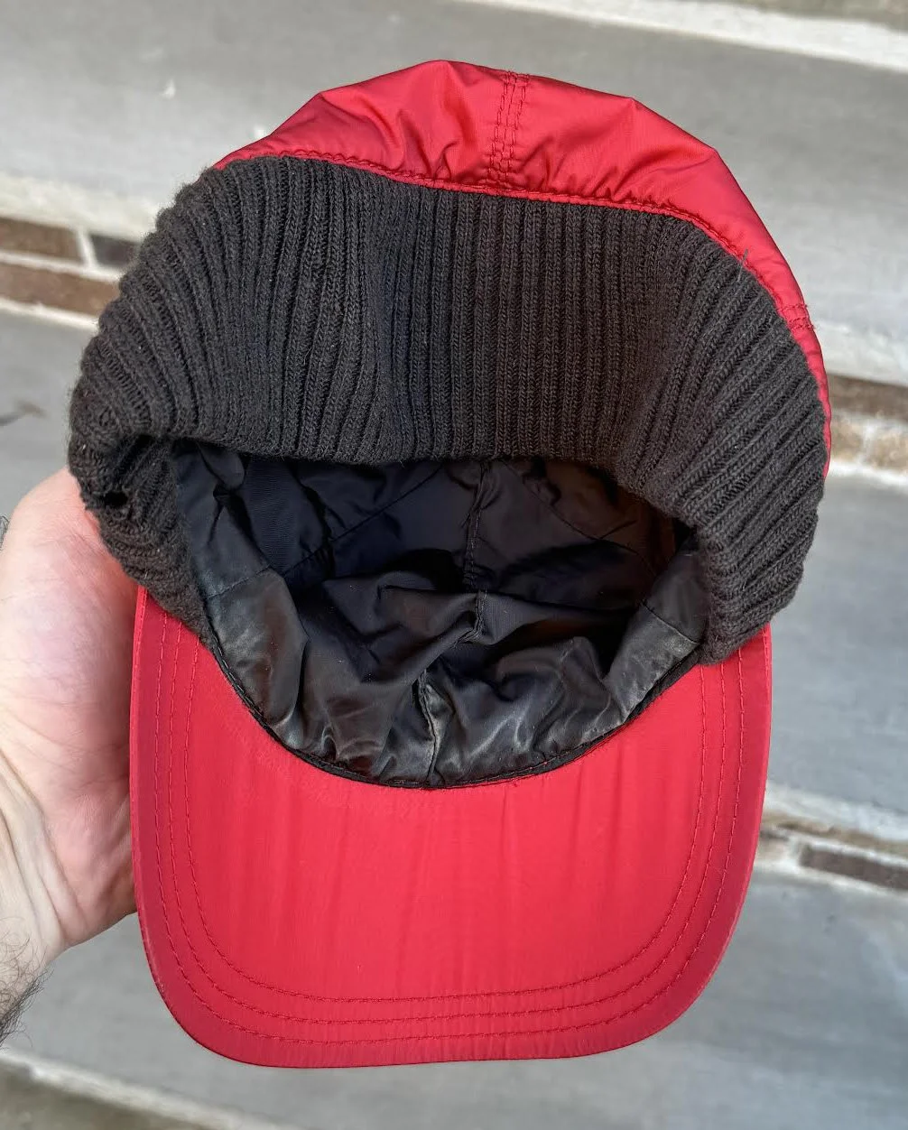 Prada Red Nylon Winter Hat — RootsBK